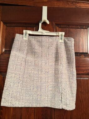 Francesca's Collections Lavender Tweed Mini Skirt with Multicolor Speckle